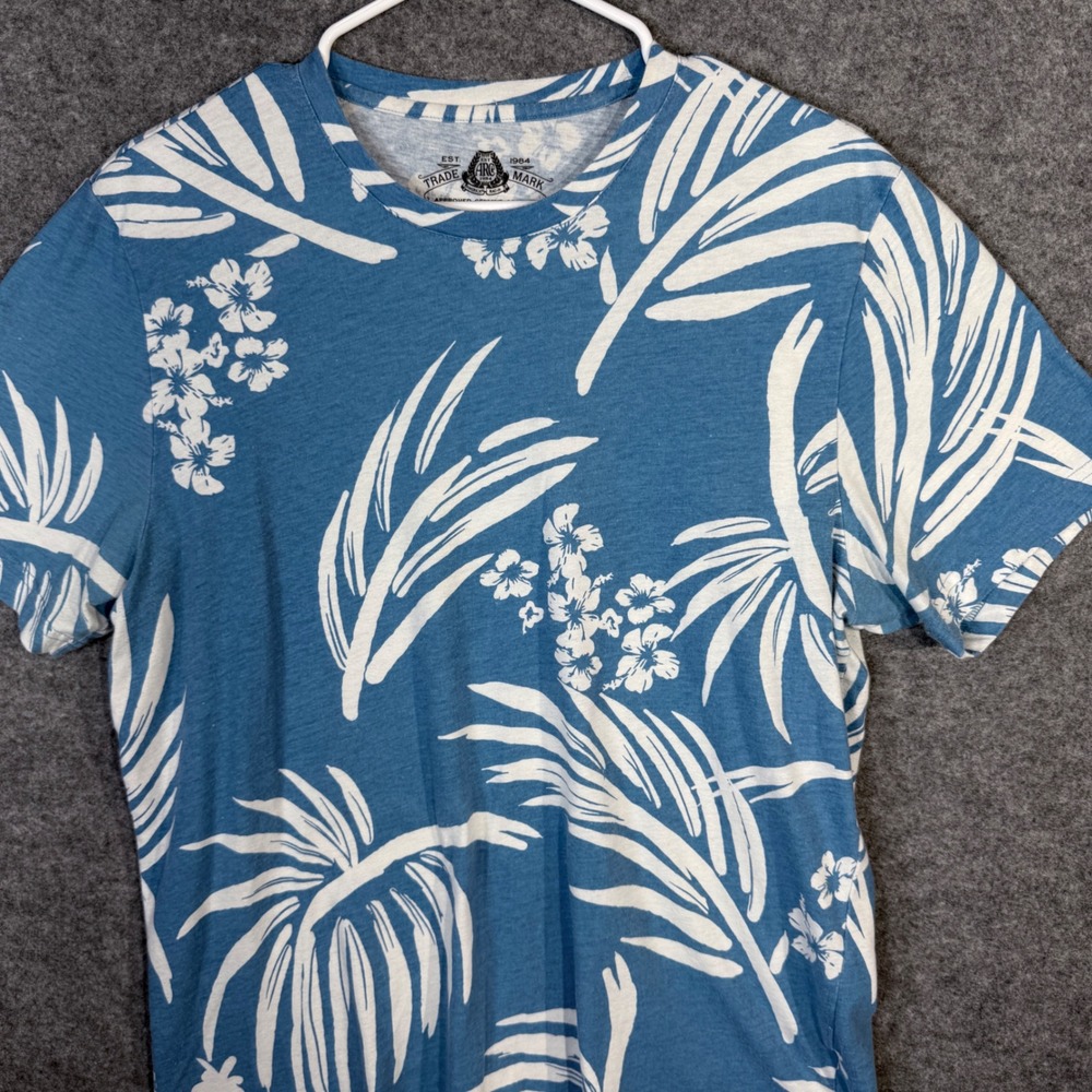 American Rag Men's Blue Floral Print Short Sleeve Casual T-Shirt - Large - Picture 4 of 8